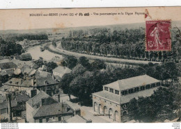 C P A 10  -  NOGENT SUR SEINE  -   Vue Panoramique  Et La Digue  Peyronnet - Nogent-sur-Seine