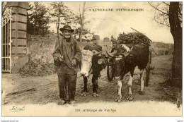 L'AUVERGNE PITTORESQUE ATTELAGE DE VACHES  TOP - Autres & Non Classés