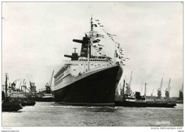 CPM PREMIERE ARRIVEE DU FRANCE  AU HAVRE FLAME DU FRANCE AU DOS - Steamers