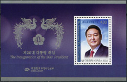 SOUTH KOREA - 2022 - SOUVENIR SHEET MNH ** - Inauguration Of The 20th President - Corée Du Sud