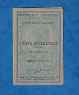 Carte Ancienne D' électeur - TOUL Nord ( Meurthe Et Moselle )- Denise BOUCHE étudiante Né En 1925 à Charleville Ardennes - Membership Cards