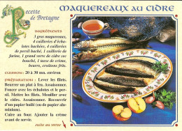 CPM - RECETTE DE BRETAGNE - MAQUEREAUX AU CIDRE - EXTRAIT DE CUISINE POPULAIRE DE BRETAGNE DE SIMONE MORAND - Recettes (cuisine)