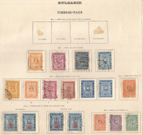 BULGARIE ANNEE 1885 /1896 LOT DE 18 TP TAXE ENTRE N°4 ET 15 NEUFS* MH ET OBLITERES TB - Neufs