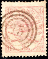 Danmark,1864 3 S Lilac 1 Value Cancel 75 (Varde) - Gebruikt