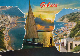 CARTOLINA  C22 GABICCE,PESARO,MARCHE-SPIAGGIA,MARE,SOLE,ESTATE,VACANZA,LUNGOMARE,BARCHE,BELLA ITALIA,VIAGGIATA 1980 - Urbino