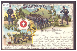 ARMEE SUISSE - MILITAIRE - SOLDATEN GRUSS - LITHO - TB - Other & Unclassified