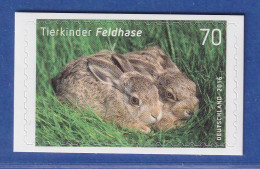 Bund 2016 Tierkinder Feldhase 70Cent SELBSTKLEBEND  Mi-Nr 3223 ** - Autres & Non Classés