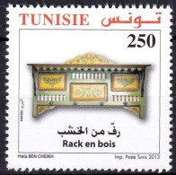 Timbre-poste Gommé Dentelé Neuf** - Articles Artisanaux En Bois Rack En Bois - N° 1723 (Yvert Et Tellier) - Tunisie 2013 - Tunisia