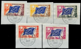 FRANKREICH DIENSTMARKEN EUROPARAT Nr 2-6 ZENTR- X82AA16 - Used