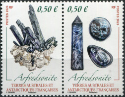 TAAF 2023. Minerals: Arfvedsonite (MNH OG) Block Of  Stamps - Ungebraucht