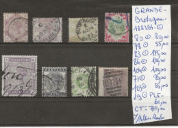 TIMBRES DEGRANDE-BRETAGNE OBLITEREES DE 1883.84  Nr VOIR SUR PAPIER AVEC TIMBRES COTE 710.00  € - Unused Stamps