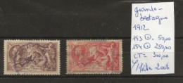 TIMBRES DEGRANDE-BRETAGNE OBLITEREES DE 1912  Nr 153.154 COTE 300.00  € - Unused Stamps