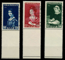 SAARLAND 1956 Nr 376L-378L Zentrisch Gestempelt URA X79C462 - Usati