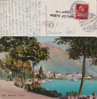 AK  "Montreux - Le Quai" - Napoli         1919 - Lettres & Documents