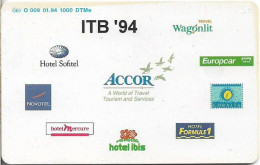 Germany - ITB '94 (Hotel-Logos) - O 0009 - 01.1994, 6DM, 1.000ex, Used - O-Series : Series Clientes Excluidos Servicio De Colección