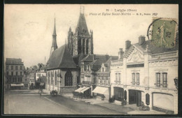 CPA Laigle, Place Et Eglise Saint-Martin  - Autres & Non Classés