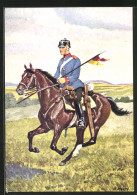 Künstler-AK O. Merte: 1. Badisches Leib-Dragoner-Regiment Nr. 20, Ritt In Uniform Auf Einer Wiese  - Mertè, O.