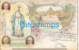 230153 ITALY ART ARTE RELIGIOUS 50º CENTENARY IMMACULATE CONCEPTION POSTAL POSTCARD - Autres & Non Classés