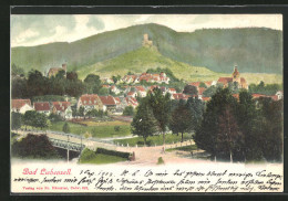 AK Bad Liebenzell, Blick Auf Die Gesamte Ortschaft Und Zur Burg  - Autres & Non Classés