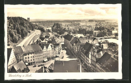 AK Landsberg A. Lech, Stadtansicht Mit Blick Ins Tal  - Landsberg