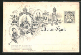 AK Private Stadtpost Mercur, Kaiser Wilhelm I., Portrait In Uniform  - Familles Royales