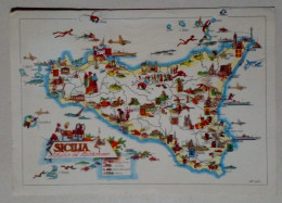 Carte Postale - Carte Illustrée De La Sicile, Italie. - Autres & Non Classés