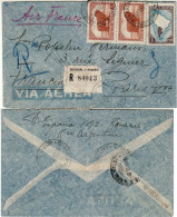 ARGENTINA 1938 AIRMAIL R - LETTER SENT  FROM ROSARIO TO PARIS - Lettres & Documents
