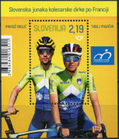 Slovenia 2020. Slovenia's Tour De France Heroes. (MNH OG) Souvenir Sheet - Slovénie