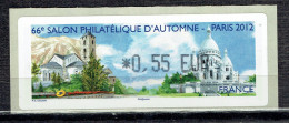 66ème Salon Du Timbre Paris 2012 : Eglise Saint-Estève Andorre Et Sacré Cœur Paris LISA 1 - 2010-... Illustrated Franking Labels