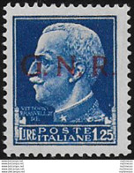 1944 Repubblica Sociale Lire 1,25 G.N.R. Verona Var MNH Sassone N 480iae - Autres & Non Classés