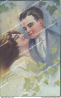 Cb398 Cartolina Art Deco Donnina Coppia Innamorati Illustratore Artist - Andere & Zonder Classificatie