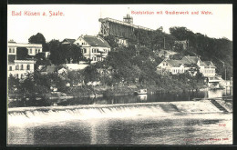 AK Bad Kösen / Saale, Bootstation Mit Gradierwerk Und Wehr  - Bad Koesen