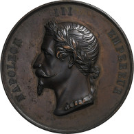 France, Médaille, Napoléon III, Nouveau Chœur, Tourcoing, 1861, Cuivre - Other & Unclassified