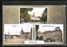 AK Chotzen / Chocen, Obecna A Mestanska Skola, Námesti  - Czech Republic