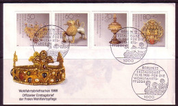 BERLIN MI-NR. 818-821 FDC Wohlfahrt 1988 GOLD- UND SILBERSCHMIEDEKUNST - Andere & Zonder Classificatie