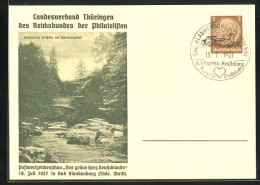 AK Bad Blankenburg /Thür. Wald, Postwertzeichenschau Das Grüne Herz Deutschlands 1937, Ganzsache  - Stamps (pictures)