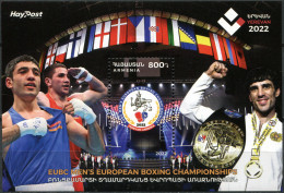 Armenia 2022. Men's European Boxing Championships (MNH OG) Souvenir Sheet - Armenia