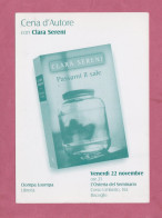 Bisceglie. Libreria Oompa Loompa- Cena D'autore Con Clara Sereni- Grande Formato, Nuova, Verso Diviso - Bisceglie