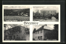 AK Breznice, Obchod L. Eibla, Pomnik Padlych A Skola, Obecné úrad  - Czech Republic