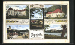 AK Napajedla, Zamek, Namesti, Lazne  - Czech Republic