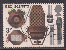 GB 1972 QE2 3p Broadcasting Anniversaries Used SG 909 ( B1388 ) - Used Stamps