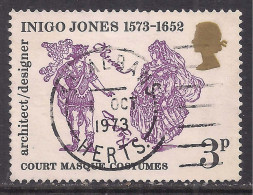 GB 1973 QE2 3p Indigo Jones Used SG 935 ( D316 ) - Usados