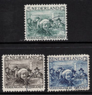 NETHERLANDS 1930  " REMBRANDT SOCIETY " SET SG. 385-387 - Used Stamps