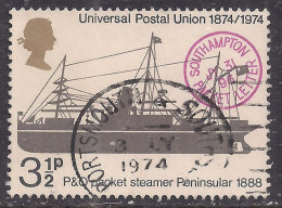 GB 1974 QE2 3 1/2p Cent. Universal Postal Used SG 954 ( D1007 ) - Oblitérés
