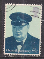 GB 1974 QE2 4 1/2p Cent. Sir Winston Churchill Used SG 962 ( E114 ) - Gebruikt