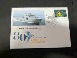 7-6-2024 (29) 80th Anniversary Of D-Day Landing & Battle Of Normandy (Canada Ship HMCS William Hall - 433) - Militaria