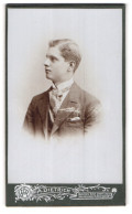 Fotografie Alwin Dietrich, Glauchau, Leipziger Str., Junger Herr Im Anzug Mit Krawatte  - Anonymous Persons
