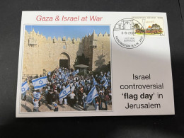 5-6-2024 (22) Gaza War - Israel Controvertial "flag Day" In Jerusalem (Israel Special Stamp) - Militaria