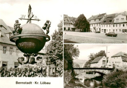 73910400 Bernstadt_Loebau Brunnen Markt Marktplatz Pliessnitzbruecke - Loebau