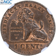 Belgique, Leopold II, Centime, 1894, Bruxelles, Cuivre, NGC, SPL, KM:34.1 - 1 Cent